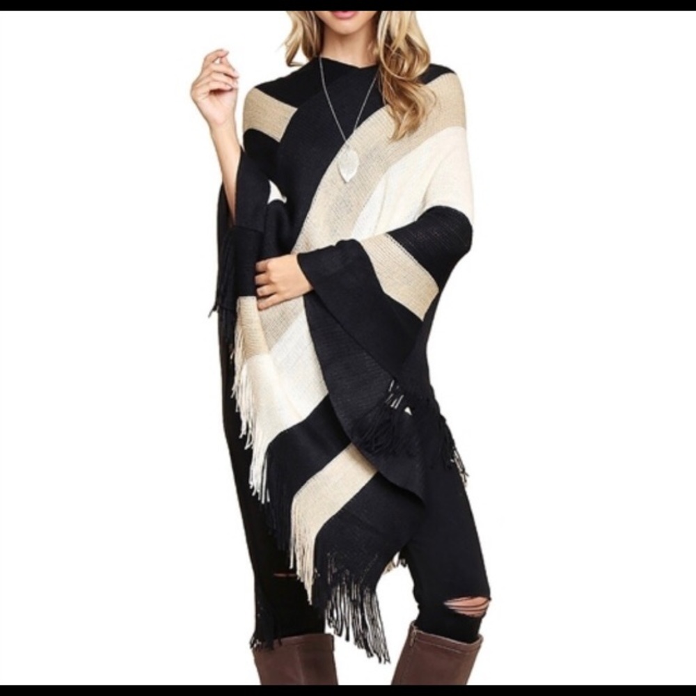 🎁 striped poncho - Picture 5 of 5